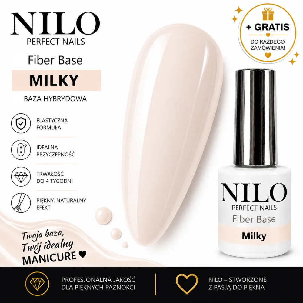 Baza Hybrydowa NILO Fiber Base Milky 10ml